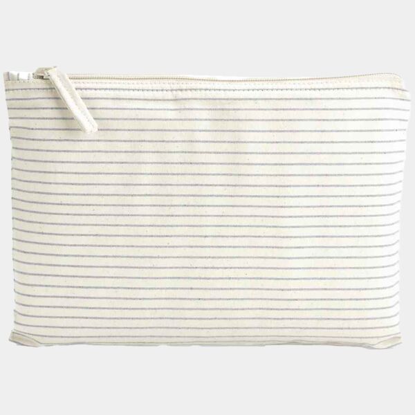 Striped organic accessory pouch Thumbnail