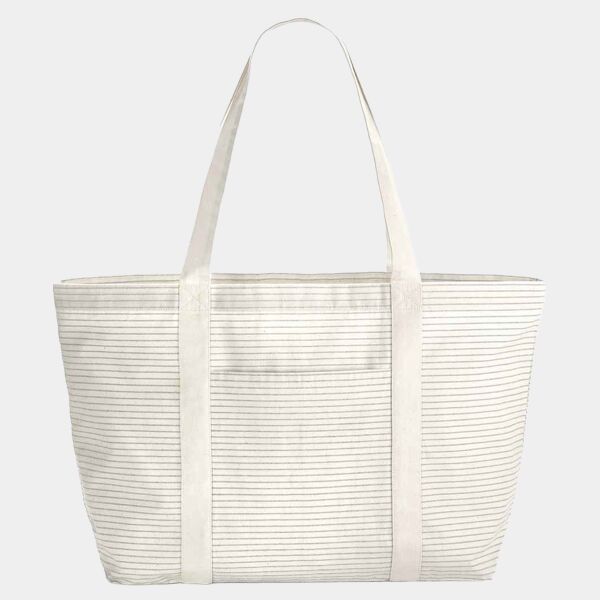 Striped organic cotton shopper Thumbnail