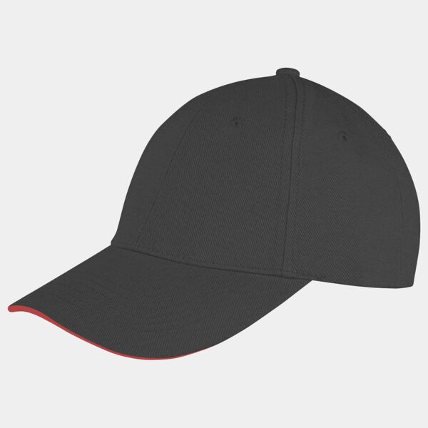 Memphis brushed cotton low-profile sandwich peak cap Thumbnail
