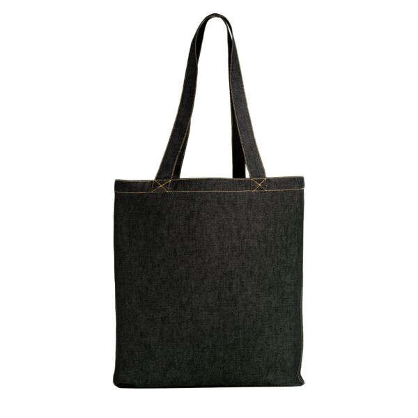 Denim ‘flat base’ shopper Thumbnail