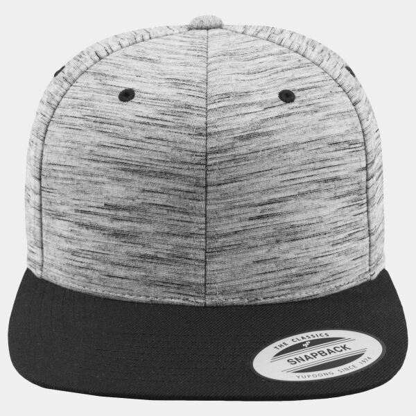 Stripes melange crown snapback (6089SC) Thumbnail